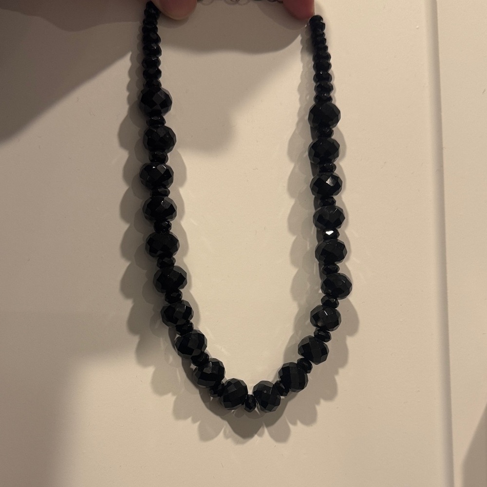 Elegant Black Beaded Necklace